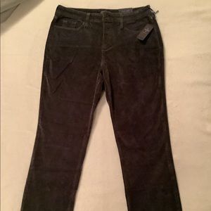 NWT NYDJ gray velvet skinny jeans size 12